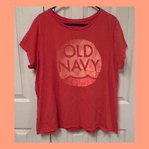Old Navy Coral Graphic Tee